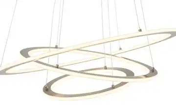 Trio LED-Pendelleuchte, Nickel-matt, `Ringe` 
