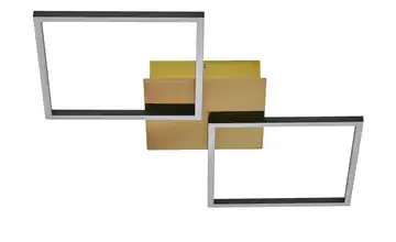 KHG LED-Deckenleuchte, 2-flammig, schwarz/goldfarben