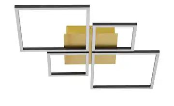 LED-Deckenleuchte, 4-flammig, schwarz/goldfarben  HOME STORY