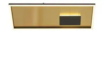 LED-Deckenleuchte, schwarz/goldfarben rechteckig  HOME STORY