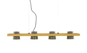 Trio Pendelleuchte, 4-flammig, Nickel antik mit Pinienholz  Bell