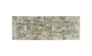 meinTeppich Kurzflorteppich Palermo Grau / Grün 80x200 cm rechteckig