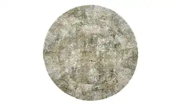 meinTeppich Kurzflorteppich Palermo Grau / Grün Ø 160 cm rund
