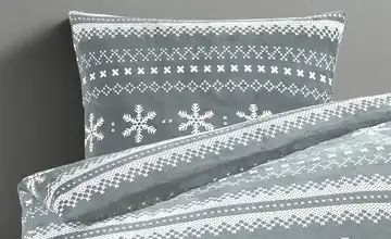 LAVIDA Flanell-Fleece-Bettwäsche Snowflake