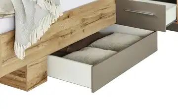 uno Bettanlage 3-teilig 180x200 - grau - Wildeiche (Optik) Campus