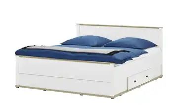 Doppelbett 180x200 - weiß - Lärche/Eiche (Optik) Carmen