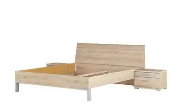 uno Bettanlage 3-teilig 180x200 - kieselgrau - Eiche (Optik) Rügen 2