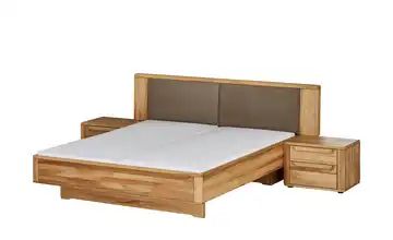 Bettanlage 3-teilig 180x200 - grau (taupe) - Buche WSM 2300