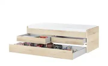 Duobett mit Stauraum Grow Up | Risseiche (Nachbildung), 90x200 cm