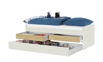 Duobett mit Stauraum Grow Up | Sandgrau / Wildeiche (Nachbildung