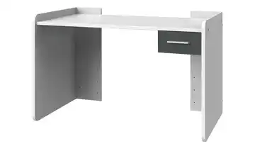 Schreibtisch Joker Weiß / Graphitgrau mit Schubkasten