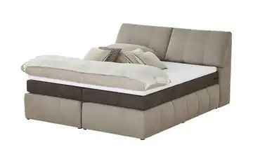 uno Boxspringbett mit Kopfteil 180x200 - braunbeige/braun Toledo