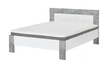 Boxbett 180x200 - weiß - Beton (Optik) Bromley