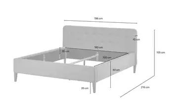 Polsterbettgestell 180x200 - anthrazit Melia