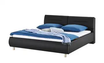 Polsterbett 160x200 - schwarz - Kunstleder Enfield