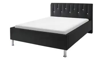Polsterbettgestell mit Swarovski-Kristallen 120x200 - schwarz Rapido