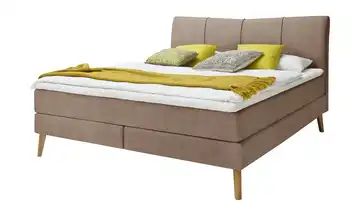 Boxspringbett 160x200 - braun (nougat) Johanna