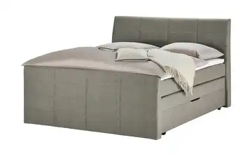 Boxspringbett mit Bettkasten und Topper Baron Beige H2 & H3 180 cm