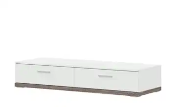 uno Lowboard Titan Eiche (Nachbildung), Weiß 141 cm