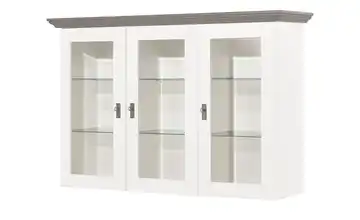 maison bleue Vitrinenaufsatz für Sideboard Florian Weiß, Grau