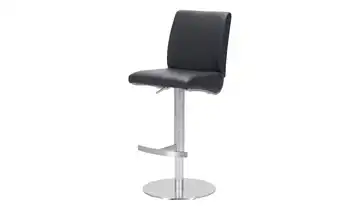 Barhocker Vittoria Kunstleder Gestell rund Schwarz