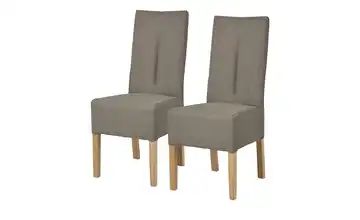 Polsterstuhl 2er Set Buche taupe Marc