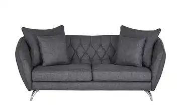 Sofa 2,5-sitzig graublau - Flachgewebe Schongau