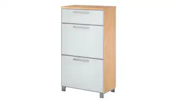 Schuhschrank Duna Weiß, Eiche bianco