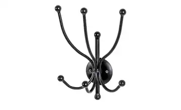 Wandgarderobe Porcini Schwarz, lackiert
