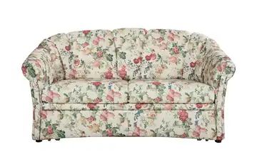 Geblümtes Schlafsofa beige/bunt - Webstoff Anke