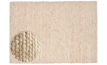 THEKO Handwebteppich Alpen Dunkelbeige 200 cm 140 cm 140x200 cm