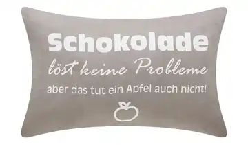 HOME STORY Kissen "Schokolade löst keine Probleme..."