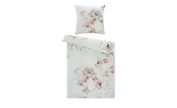 HOME STORY Satin Bettwäsche Blumen