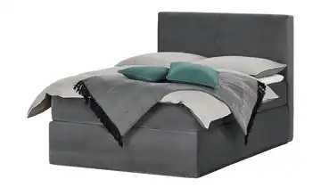 Boxi Boxspringbett 140 x 200 cm Boxi Classic Dunkelgrau Kaltschaumkern Samt H3 & H4 140 cm