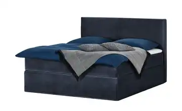 Boxi Boxspringbett 180 x 200 cm Boxi Classic Smaragdgrün, Dunkelblau 180 cm Samt weich Viscoschaumkern