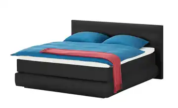 Wohnwert Boxspringbett Dormian Bolge Low Schwarz 180 cm H2 & H3