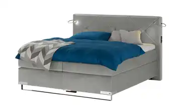 Musterring Boxspringbett Premiumversion Dubai H4 Hellgrau 180 cm