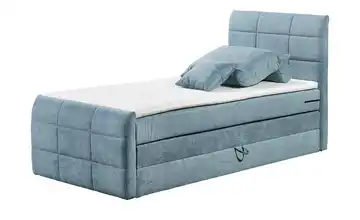 uno Boxspringbett mit Bettkasten Kosmo 120 cm Denimblau 120x200 cm