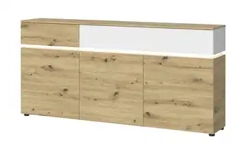Sideboard Soft-Close Luci Cremeweiß, Eiche Artisan (Nachbildung)