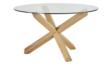  Esstisch  mit Tischplatte aus Klarglas Figo 