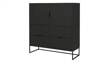 Highboard Linera Schwarz, matt