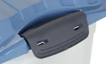 Rollbox mit Deckel Aufbewahrungsbox | Blau / transparent / Anthrazit