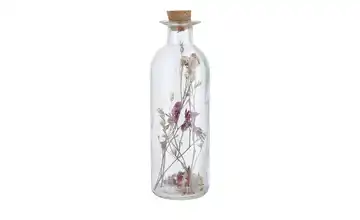  Deko Flasche mit Trockenblumen 