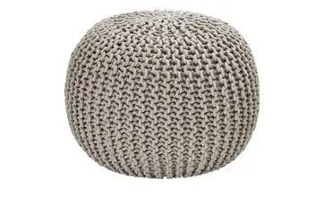 HOME STORY Strickpouf Taupe 65 cm