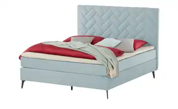 Boxspringbett Weave 180 cm Eisblau H2
