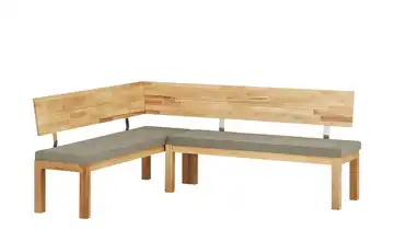 Woodford Eckbank massiv Melia Kernbuche, lackiert Beige ca. 171 x 208 cm