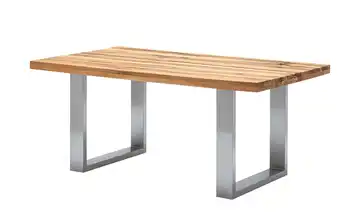 Woodford Kufentisch Lavello Wildeiche 180 cm edelstahlfarben, gebürstet