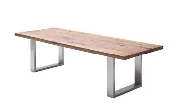 Woodford Kufentisch Lavello Eiche Bassano 220 cm edelstahlfarben, gebürstet