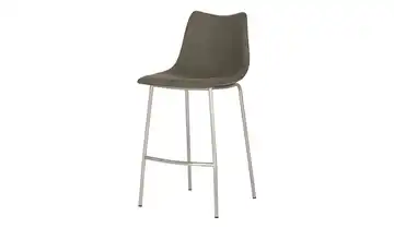 Tresenhocker MyToby edelstahlfarben Schlamm 4-Fußgestell
