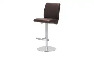 Barhocker Vittoria Kunstleder Gestell rund Braun